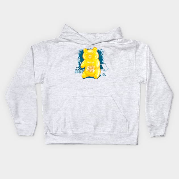 Grizzly Gummi Kids Hoodie by walline